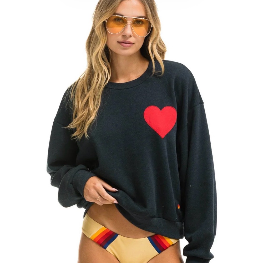 Aviator Nation Heart Stitch Sweatshirt